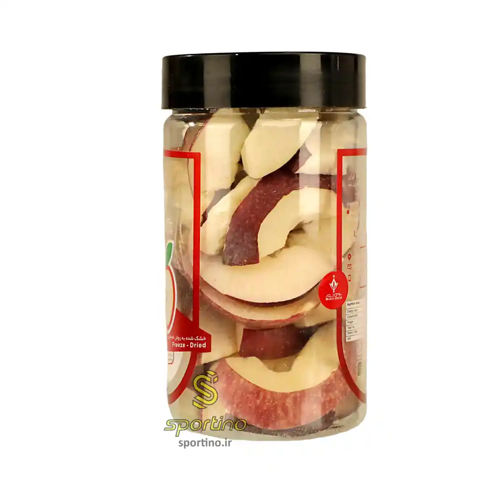 سیب خشک زرد و قرمز انجمادی