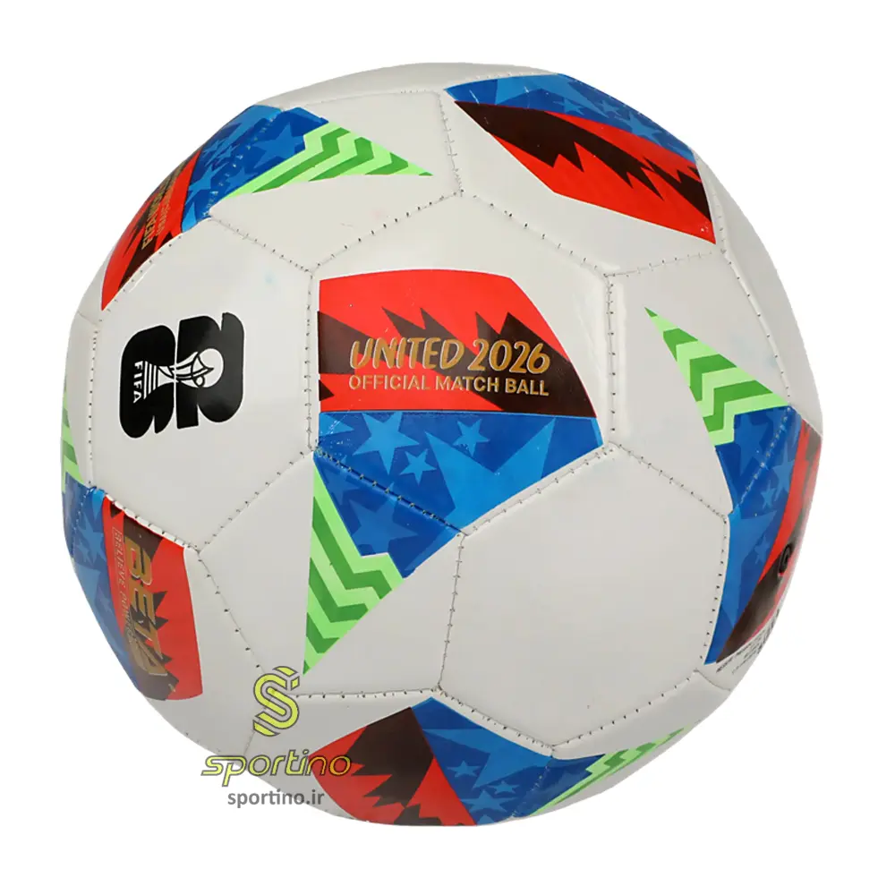 توپ فوتبال چرمی دوختی جام جهانی یونایتد 2026 بتا سایز 4