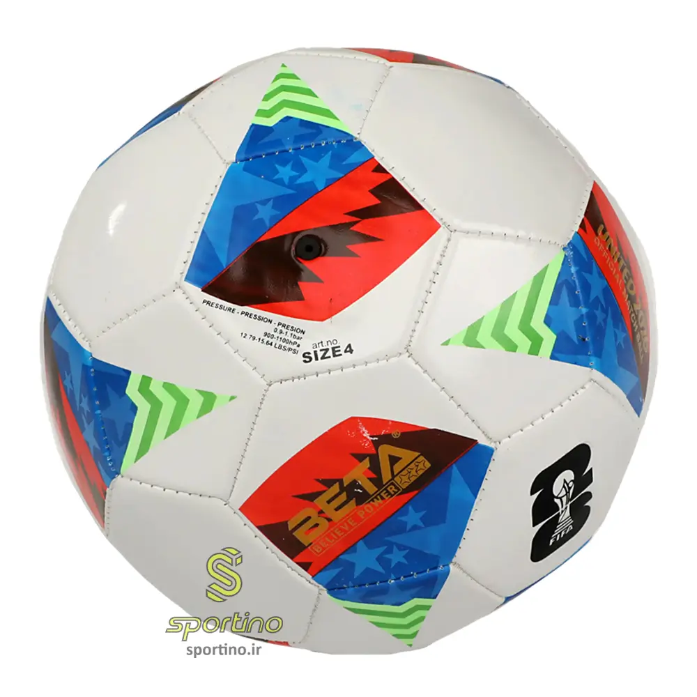 توپ فوتبال چرمی دوختی جام جهانی یونایتد 2026 بتا سایز 4