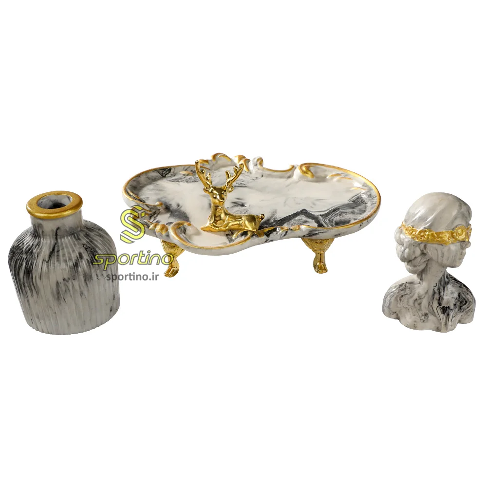 ست اکسسوری سنگ مصنوعی طرح گرانیت