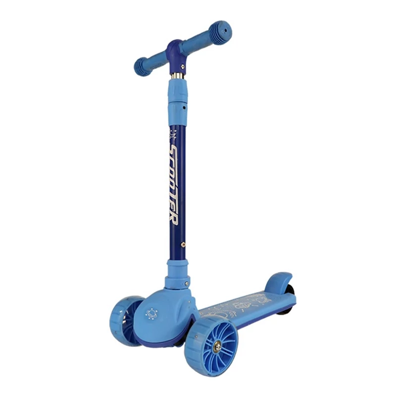 اسکوتر موزیکال چراغ دار 02 به ارتفاع 69 سانتی متر با چرخ ها پهن