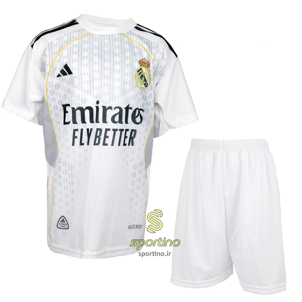 لباس بچه گانه رئال مادرید (پیراهن و شورت ورزشی) 2025